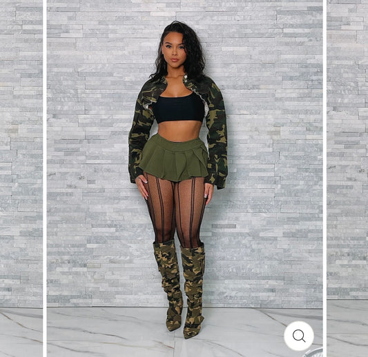 Crop Camo Jacket