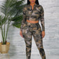 Camo print legging set