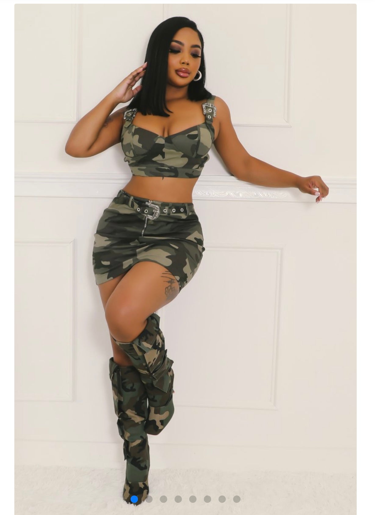 Diva Camo Skirt Set