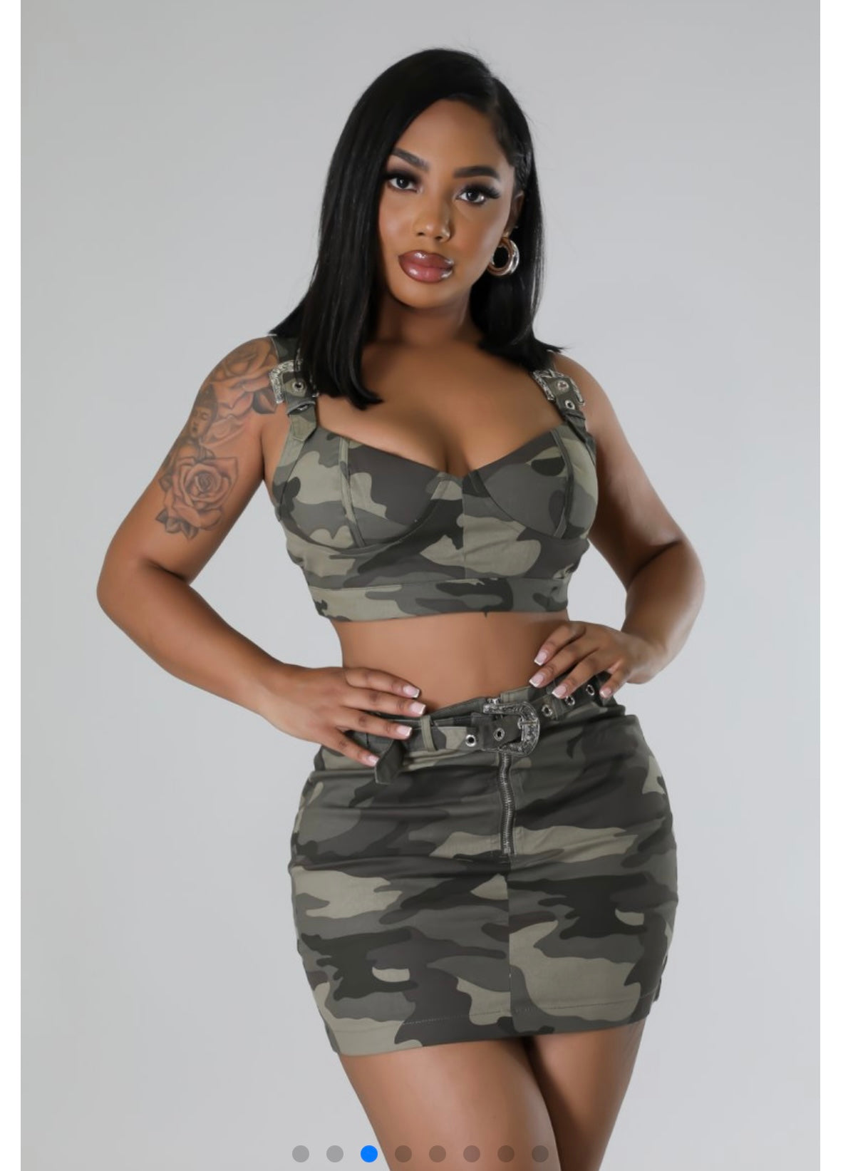 Diva Camo Skirt Set